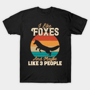 I Like Foxes and Maybe Like 3 People - Gifts for Farmers product T-Shirt